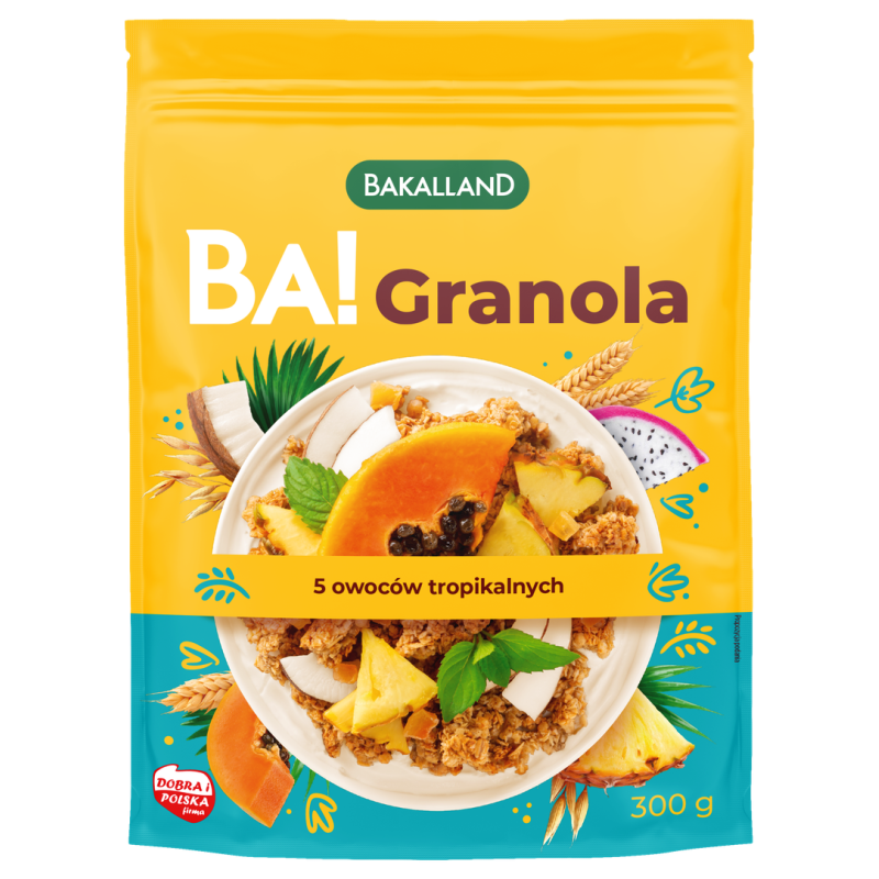 BA! Granola 5 owoców tropikalnych 300g Bakalland